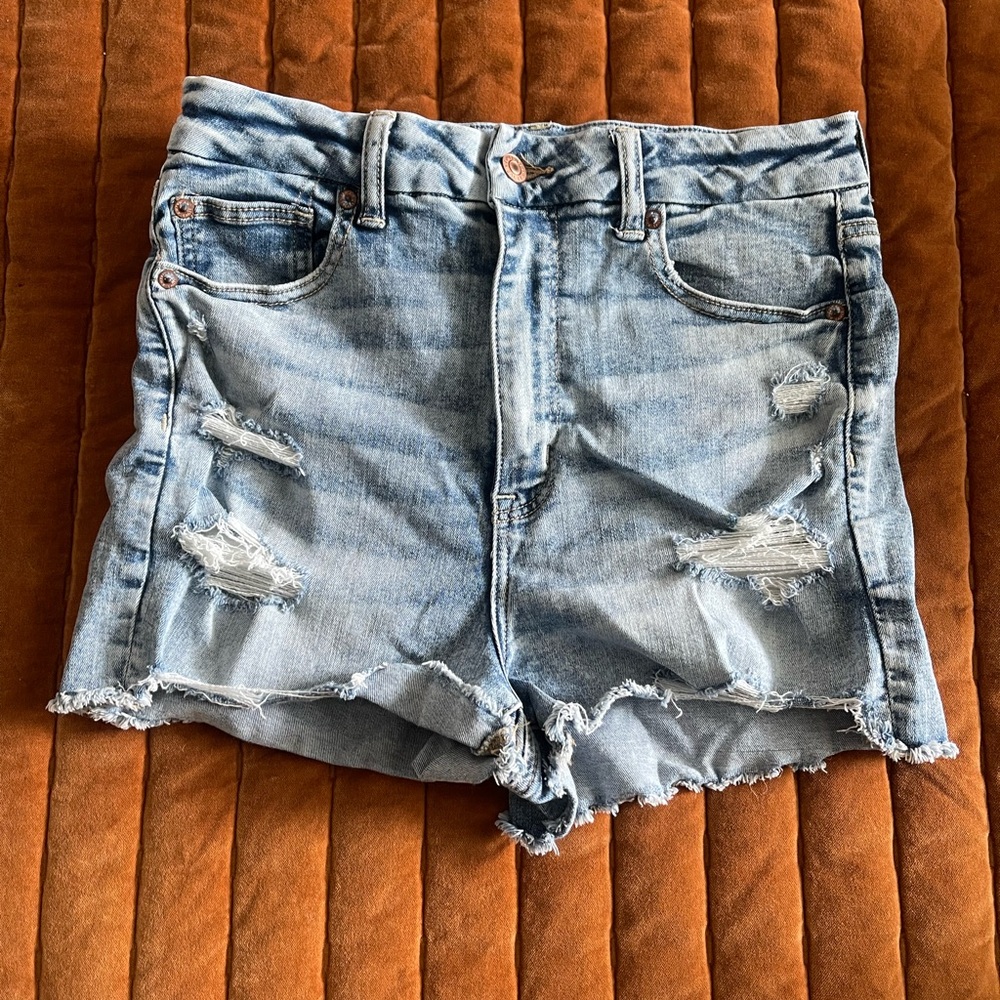 AE Ne(x)t Level Curvy Super High-Waisted Denim Short Short